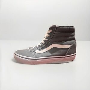 Vans Sk8-Hi Gray + White Canvas High Top Sneakers Women’s Size 9.5/Men’s Size 7